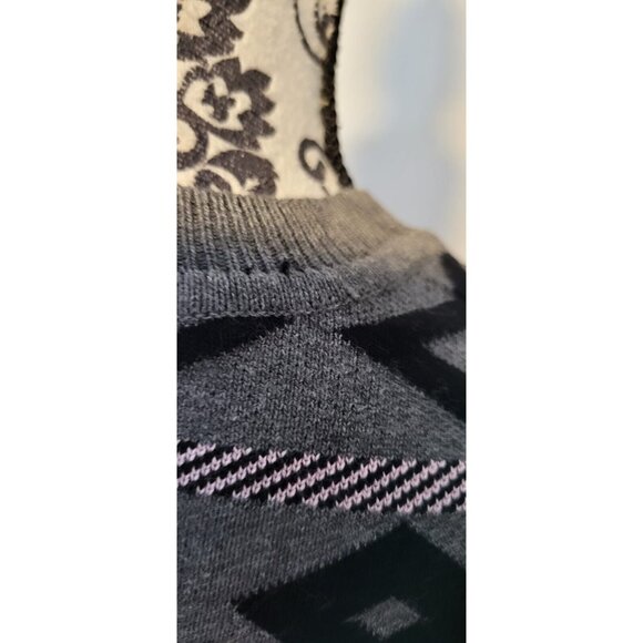 English Factory Mixed Media Sweater Vest  Women's Sz S Gray/Pink - Picture 3 of 12